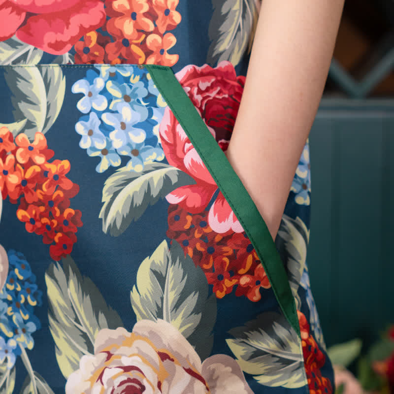 Elegante Rose Wasserdichte Schürze mit Tasche