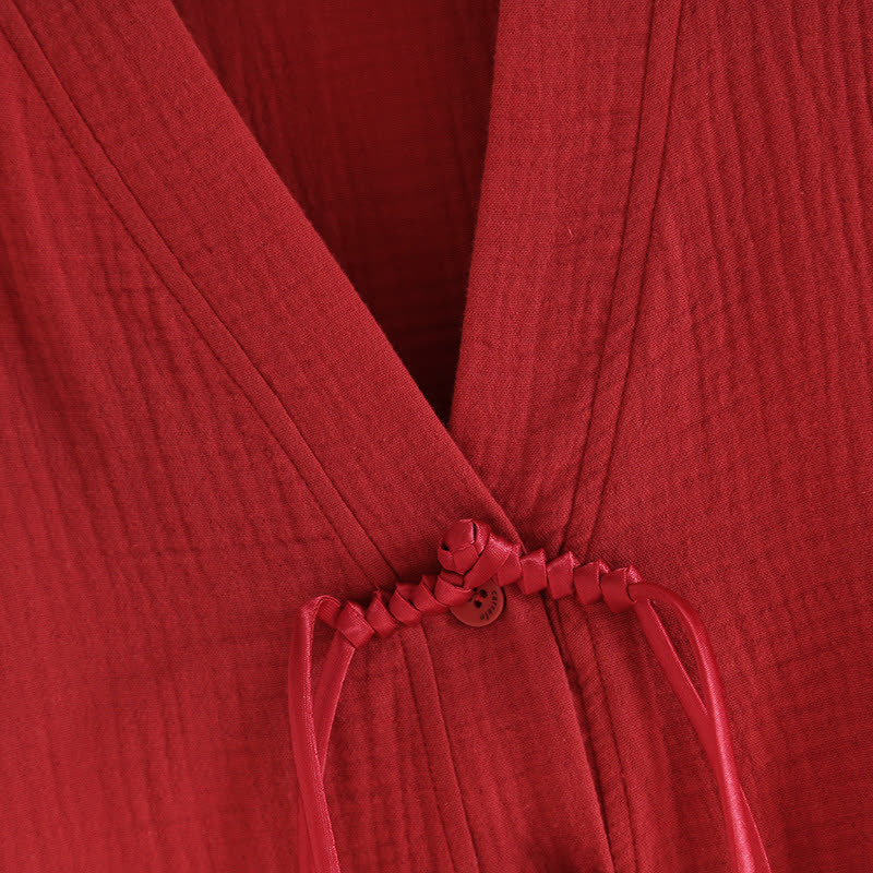 Einfarbiger doppellagiger Gaze-Pyjama