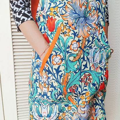 Wasserdichte, ölbeständige Schürze mit Retro-Blumenmuster