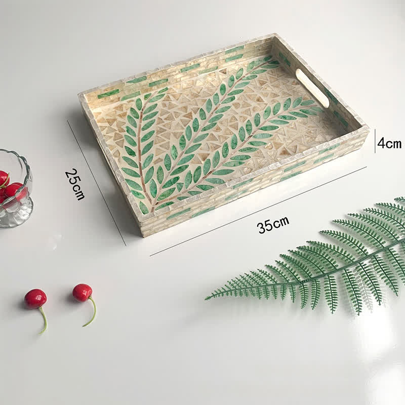 Leichtes Luxus-Tee-Desserttablett mit Muscheln