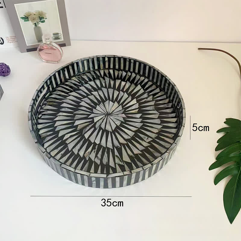 Leichtes Luxus-Tee-Desserttablett mit Muscheln