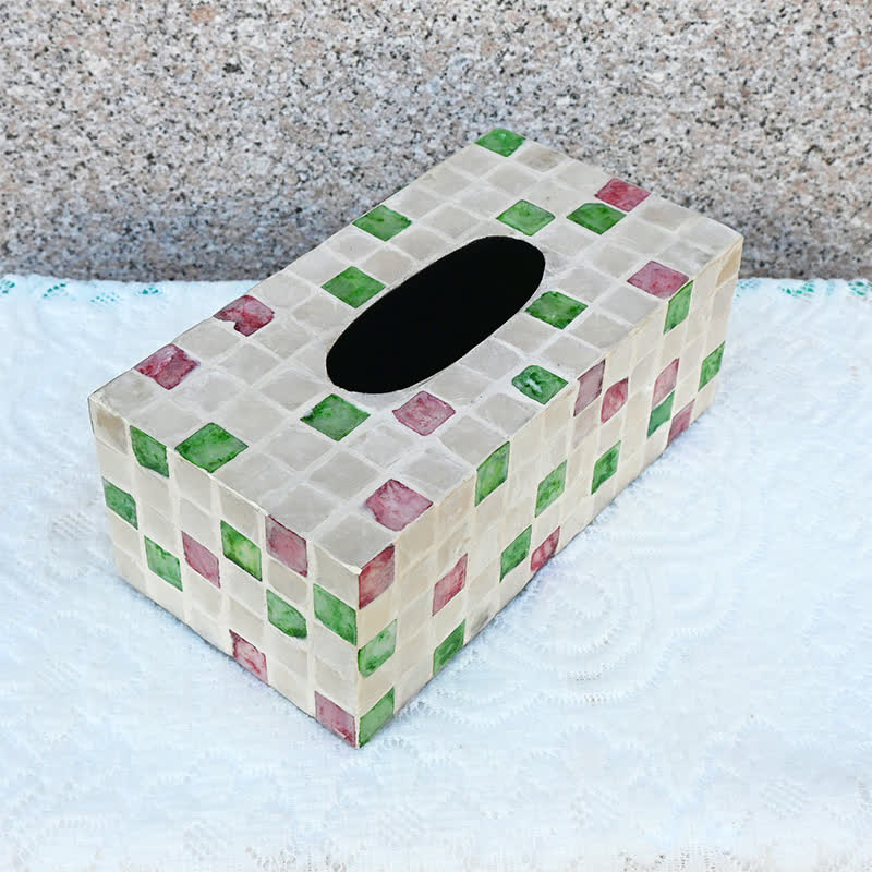 Kreative quadratische Taschentuchbox in Muschelform, Aufbewahrungsbox
