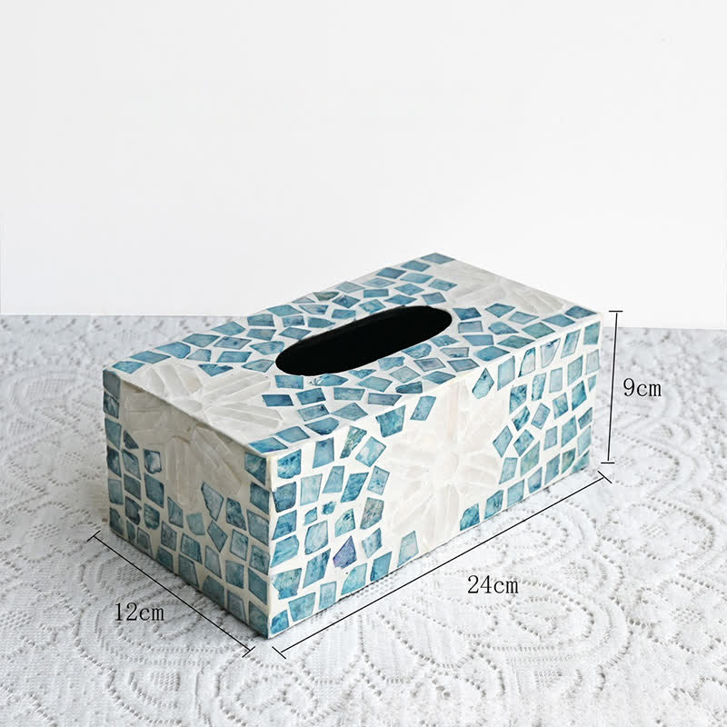 Kreative quadratische Taschentuchbox in Muschelform, Aufbewahrungsbox