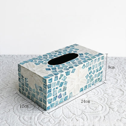 Kreative quadratische Taschentuchbox in Muschelform, Aufbewahrungsbox