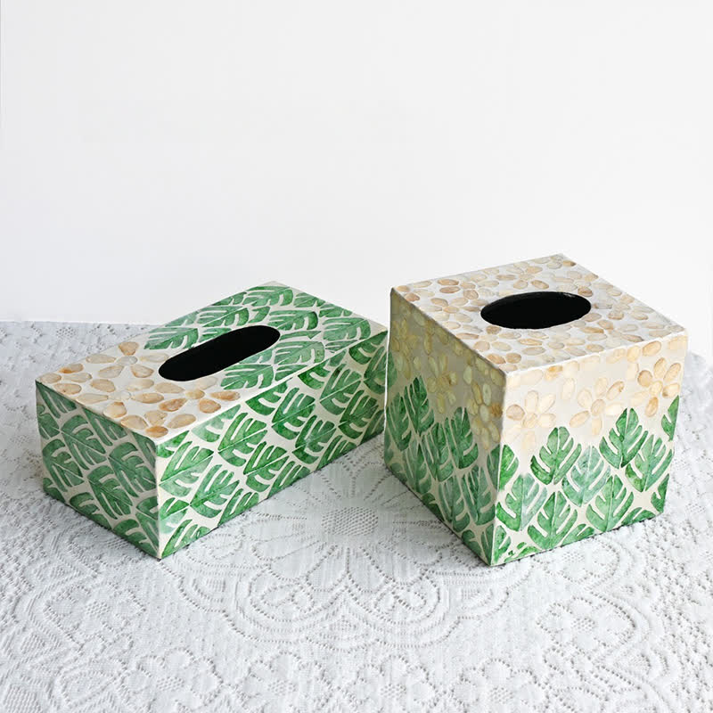 Kreative quadratische Taschentuchbox in Muschelform, Aufbewahrungsbox