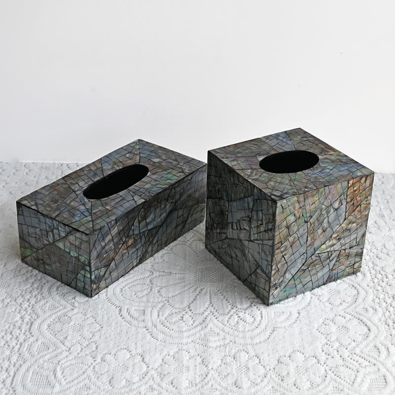 Kreative quadratische Taschentuchbox in Muschelform, Aufbewahrungsbox