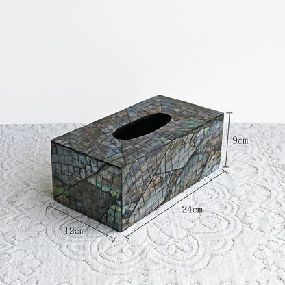Kreative quadratische Taschentuchbox in Muschelform, Aufbewahrungsbox