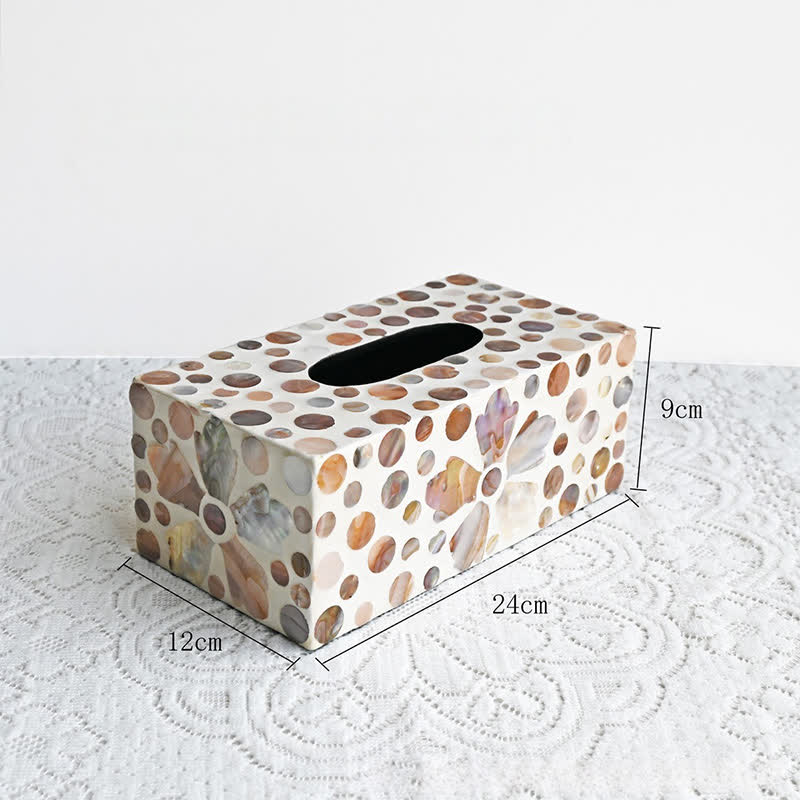 Kreative quadratische Taschentuchbox in Muschelform, Aufbewahrungsbox