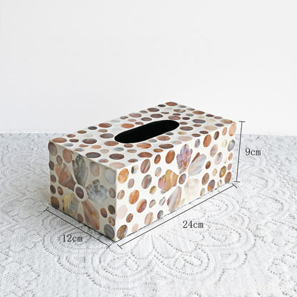 Kreative quadratische Taschentuchbox in Muschelform, Aufbewahrungsbox