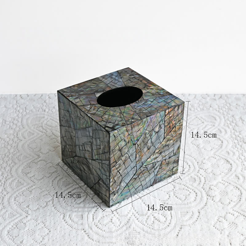 Kreative quadratische Taschentuchbox in Muschelform, Aufbewahrungsbox
