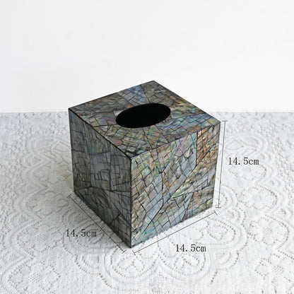 Kreative quadratische Taschentuchbox in Muschelform, Aufbewahrungsbox