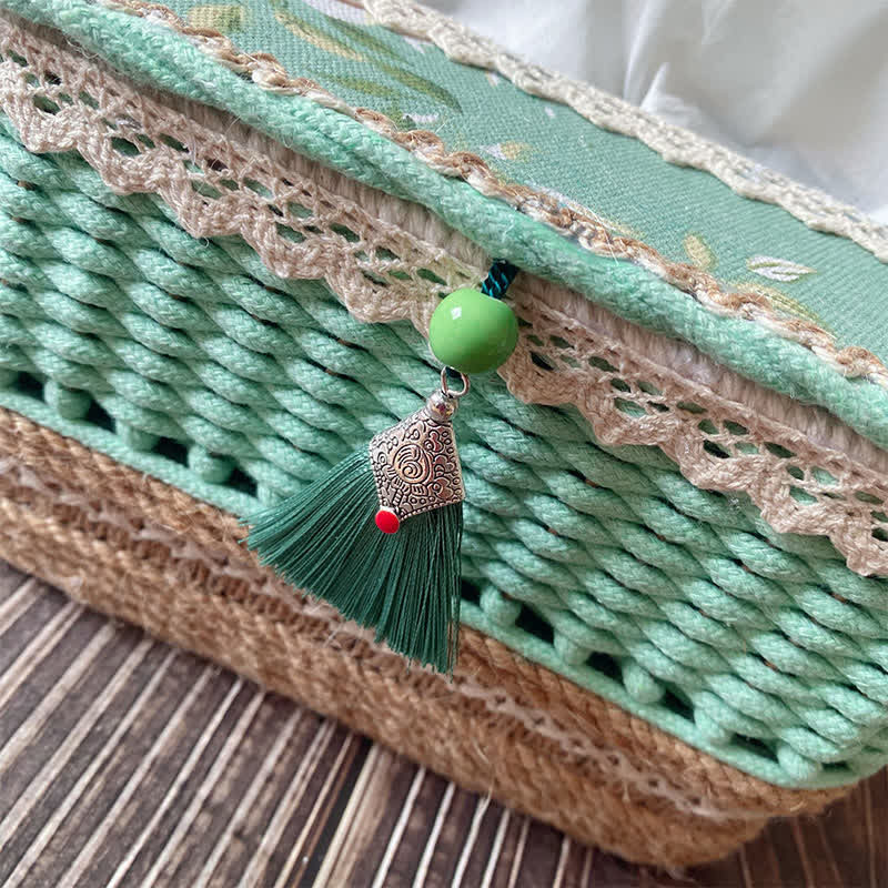Handgefertigte, kreative Taschentuchbox im Pastoralstil