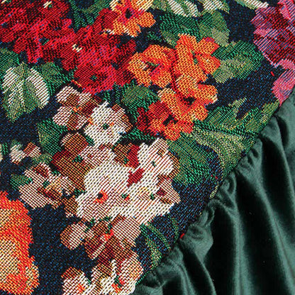 Quadratisches, abnehmbares Bodenkissen mit Vintage-Blumenmuster