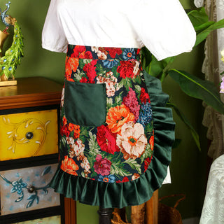 Wasserdichtes Schürzenset mit Retro-Blumenmuster