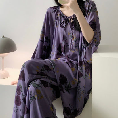 Plus Size Vintage Rose Nachtwäsche-Set