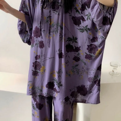 Plus Size Vintage Rose Nachtwäsche-Set