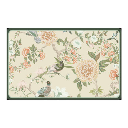 Elegante Badezimmer-Bodenmatte mit Blumenmuster aus Kieselalgenschlamm