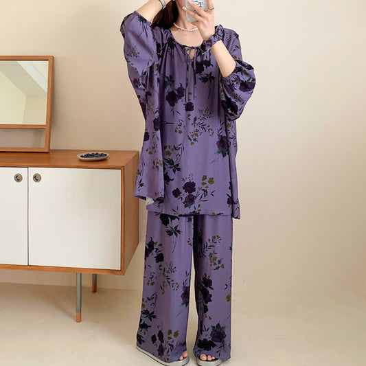 Plus Size Vintage Rose Nachtwäsche-Set