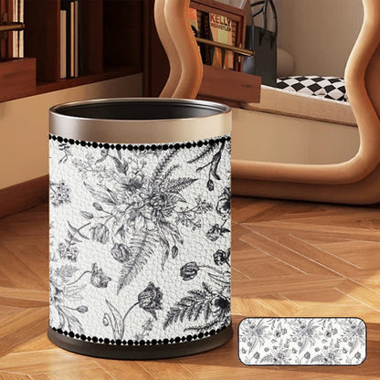 Doppellagiger Mülleimer mit Vintage-Blumenmuster