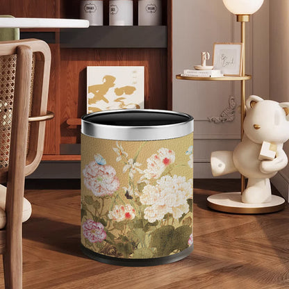 Mülleimer mit großem Fassungsvermögen im Vintage-Stil mit Blumenmuster