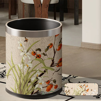 Mülleimer mit großem Fassungsvermögen im Vintage-Stil mit Blumenmuster