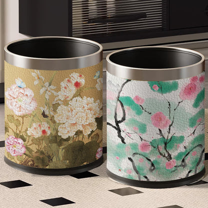 Mülleimer mit großem Fassungsvermögen im Vintage-Stil mit Blumenmuster