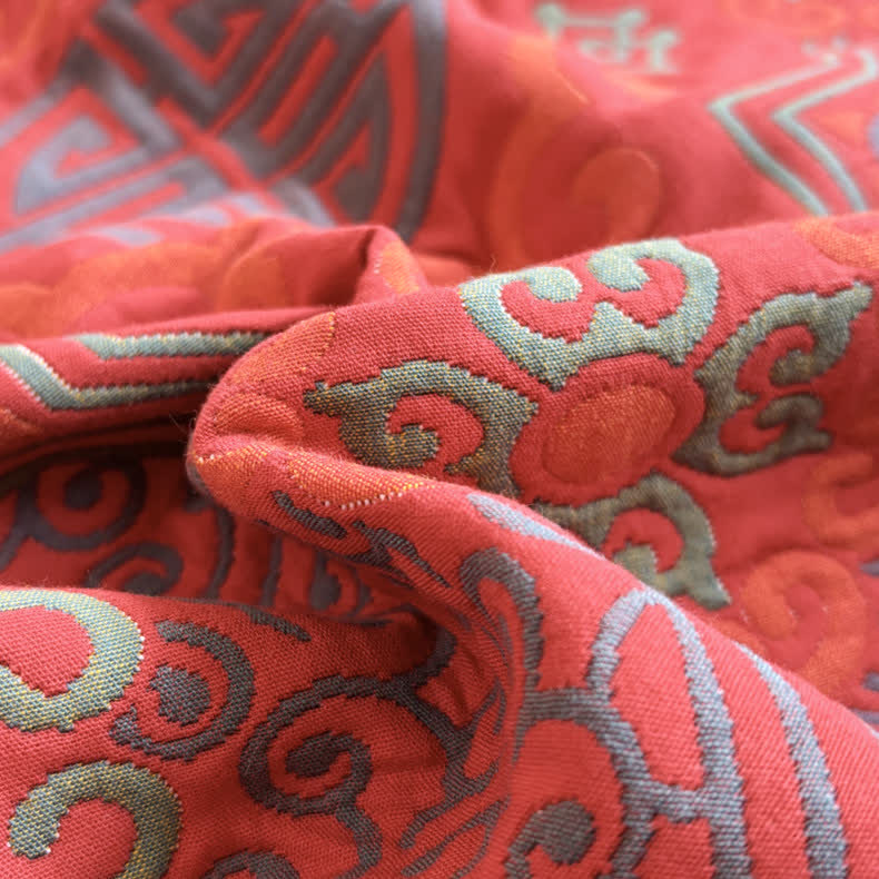 Dreilagige Gaze-Steppdecke aus Vintage-Baumwolle
