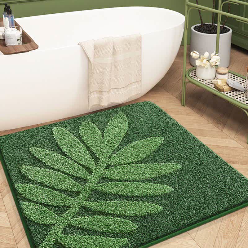 Quadratische wasserabsorbierende Bodenmatte mit Pflanzenblumen