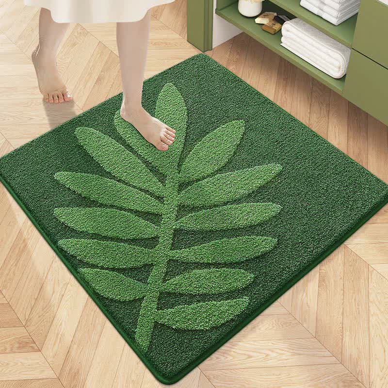 Quadratische wasserabsorbierende Bodenmatte mit Pflanzenblumen
