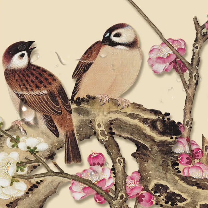 Floral Bird Faltschirm Desktop Malerei