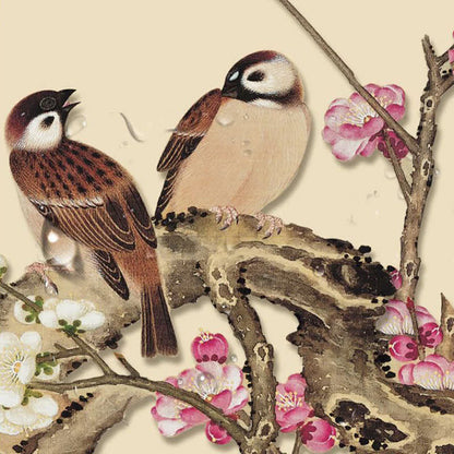 Floral Bird Faltschirm Desktop Malerei