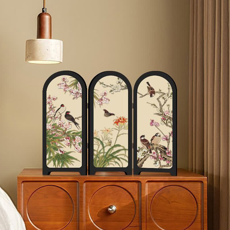 Floral Bird Faltschirm Desktop Malerei
