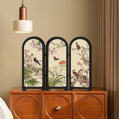Floral Bird Faltschirm Desktop Malerei