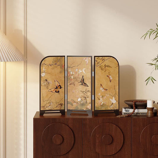 Faltbarer Bildschirm im Vintage-Stil, Desktop-Ornament