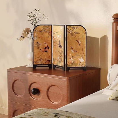 Faltbarer Bildschirm im Vintage-Stil, Desktop-Ornament