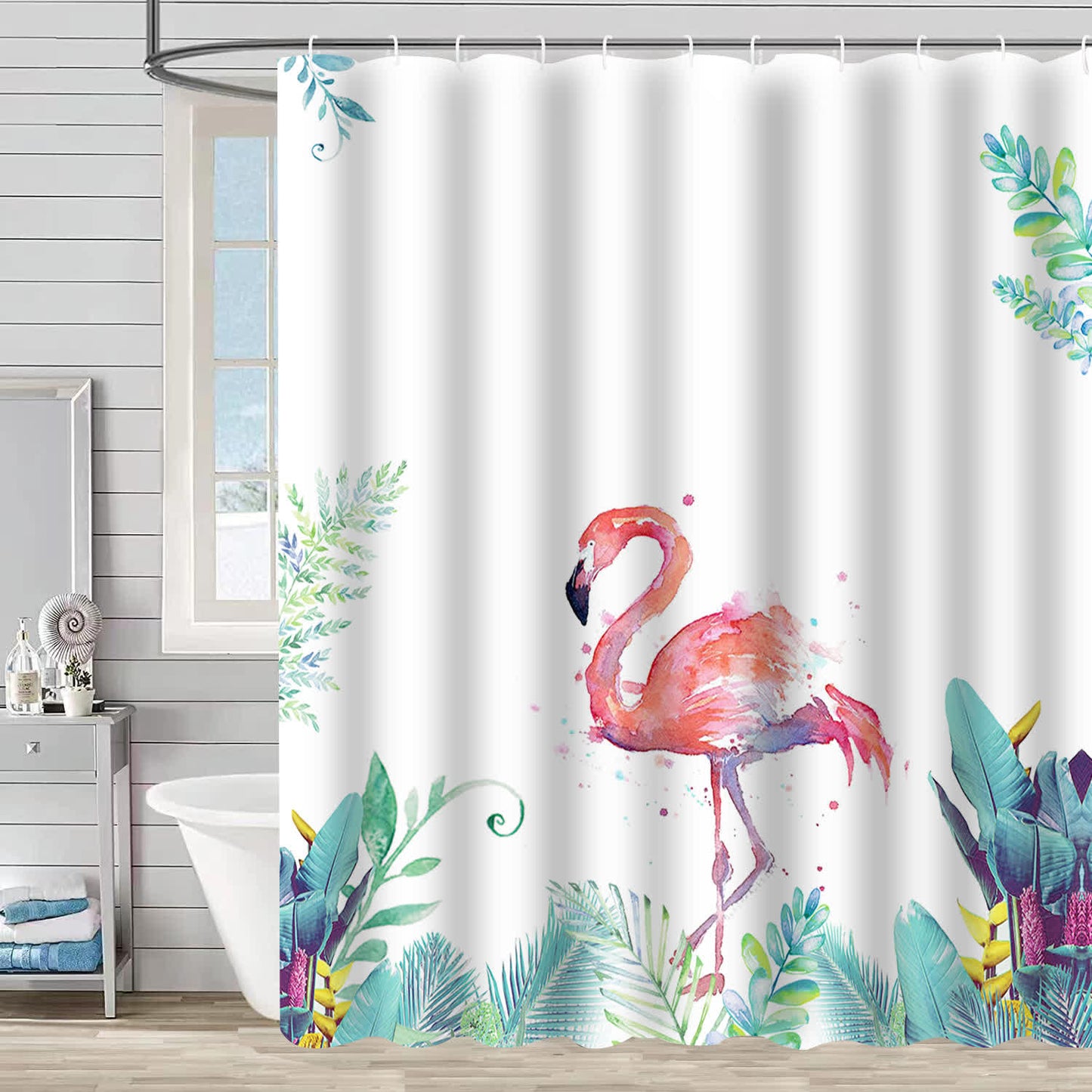 Flamingo, wasserdichter dekorativer Duschvorhang