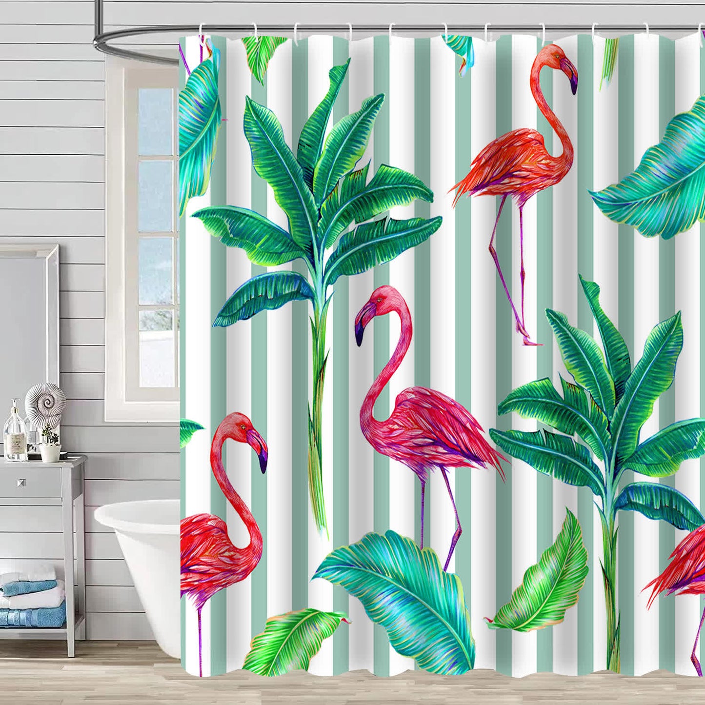 Flamingo, wasserdichter dekorativer Duschvorhang
