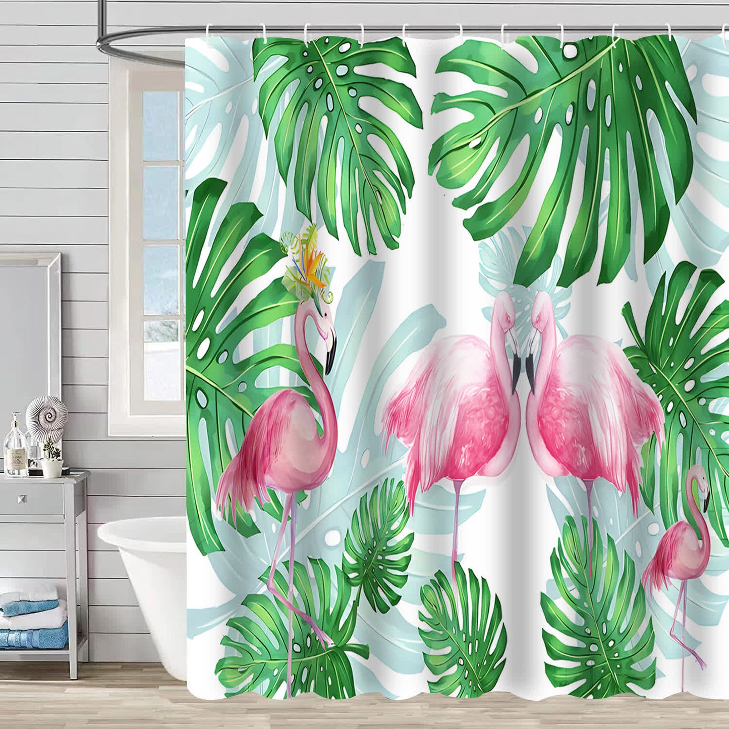 Flamingo, wasserdichter dekorativer Duschvorhang