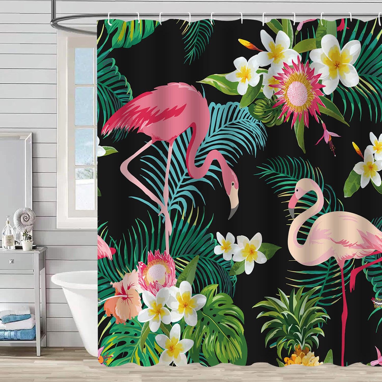 Flamingo, wasserdichter dekorativer Duschvorhang
