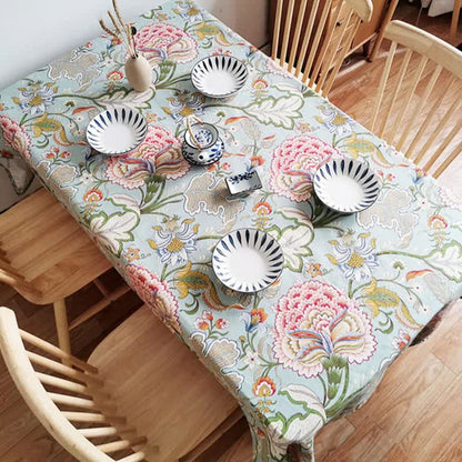 Tischdecke mit Vintage-Boho-Blumenmuster