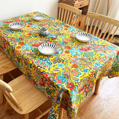 Tischdecke mit Vintage-Boho-Blumenmuster