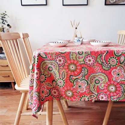Tischdecke mit Vintage-Boho-Blumenmuster