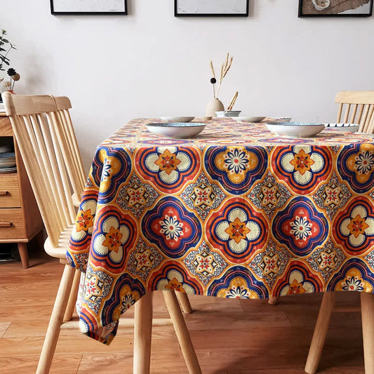Tischdecke mit Vintage-Boho-Blumenmuster