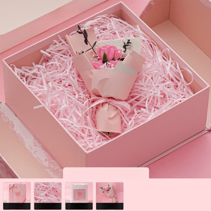 Rosa Geburtstags- und Weihnachtsgeschenkverpackung