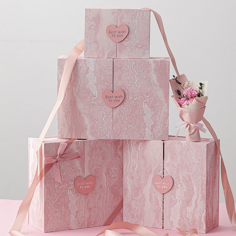 Rosa Geburtstags- und Weihnachtsgeschenkverpackung