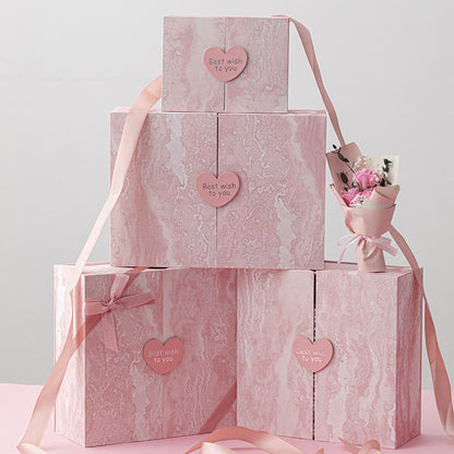 Rosa Geburtstags- und Weihnachtsgeschenkverpackung