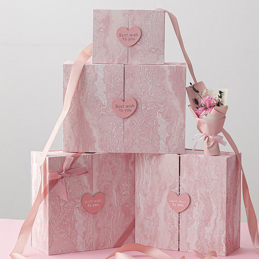 Rosa Geburtstags- und Weihnachtsgeschenkverpackung