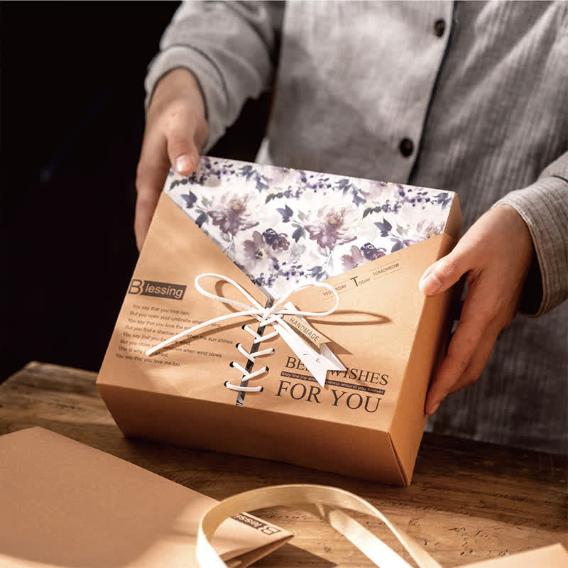 Retro Kraftpapier Geschenkbox Verpackungsbox