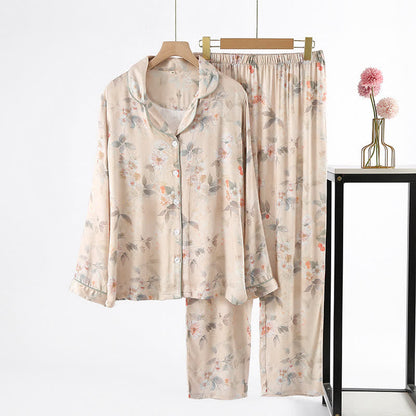 Weiche Loungewear aus Satin im Pastoralstil