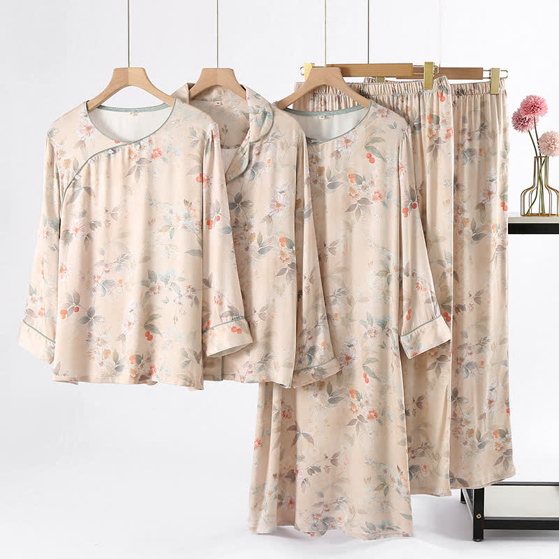 Weiche Loungewear aus Satin im Pastoralstil